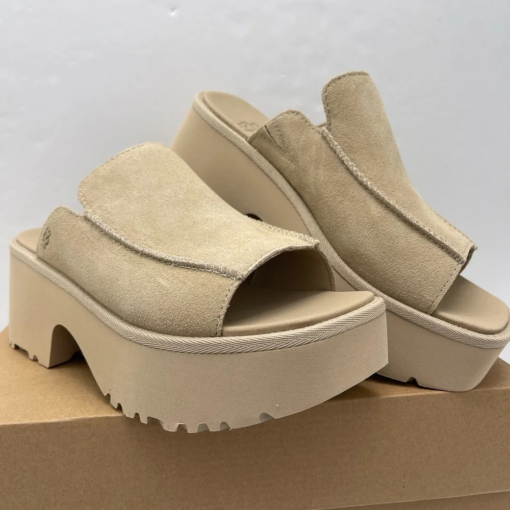 UGG Tan Platform Slide Sandals UGG
W / 1167476
W NEW HEIGHTS SLIDE MDSD
Mustard - Picture 4 of 16